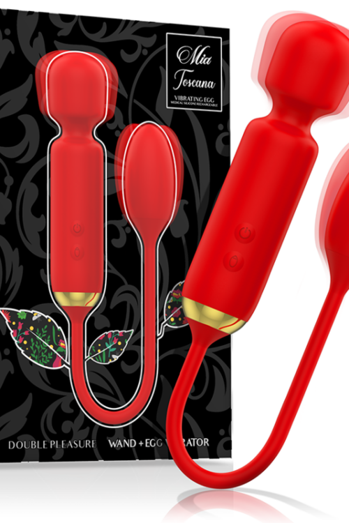 MIA – TOSCANA DOUBLE PLEASURE WAND + HUEVO VIBRADOR
