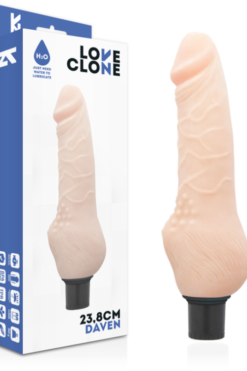 LOVECLONE – DAVEN VIBRADOR REALÍSTICO SELF LUBRICATION 23.8 CM -O- 3.8 CM
