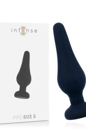 INTENSE - ANAL PLUG PIPO S SILICONE NEGRO 9.8 CM