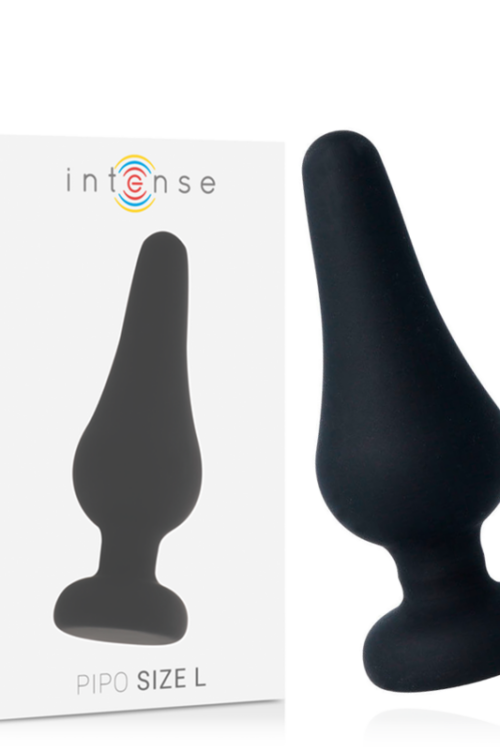 INTENSE – ANAL PLUG PIPO L SILICONE NEGRO 13 CM