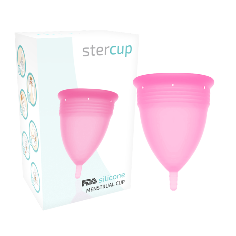 STERCUP - COPA MENSTRUAL FDA SILICONA ROSA - TALLA L - Imagen 5