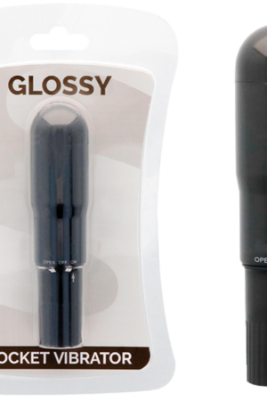 GLOSSY - POCKET VIBRADOR NEGRO