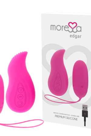MORESSA - EDGAR SET DUO HUEVO REMOTO Y MANDO CON VIBRACIÓN INCORPORADA PREMIUM SILICONE CONTROL REMOTO