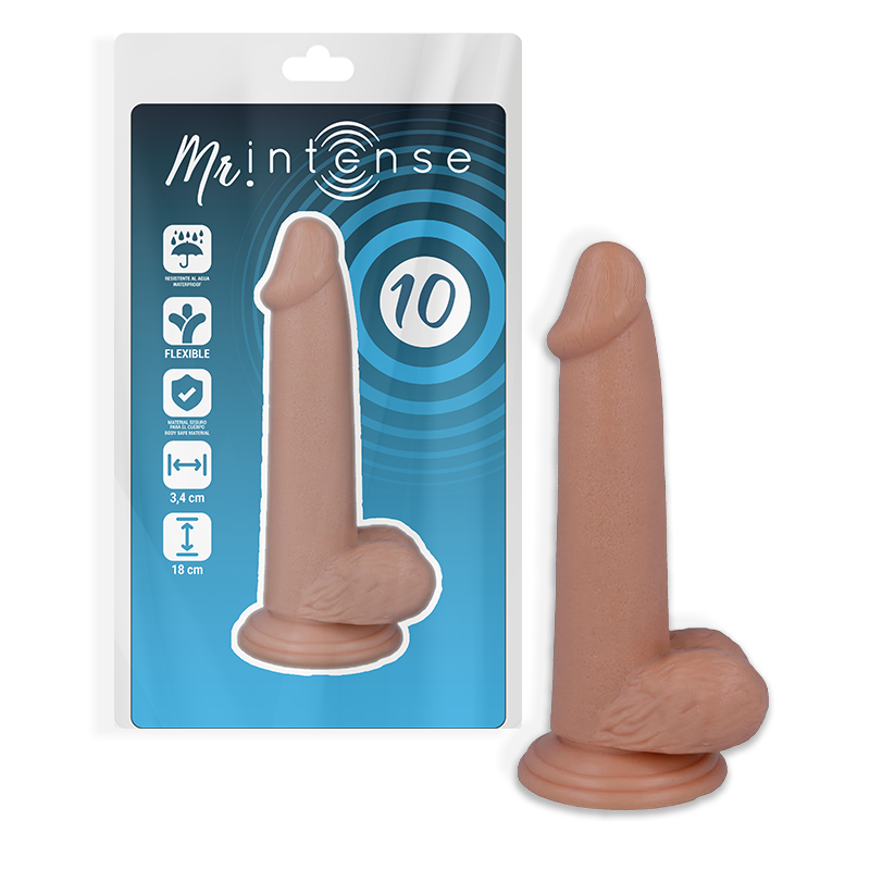 MR INTENSE – 10 PENE REALÍSTICO 18 CM -O- 3.4 CM