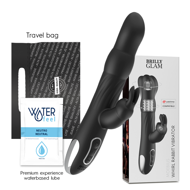 BRILLY GLAM - MOEBIUS RABBIT VIBRATOR & ROTATOR + MANDO CONTROL REMOTO WATCHME - Imagen 4
