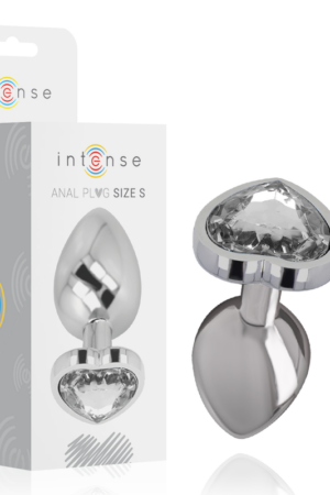 INTENSE - PLUG ANAL METAL ALUMINIO CORAZÓN BLANCO TALLA S