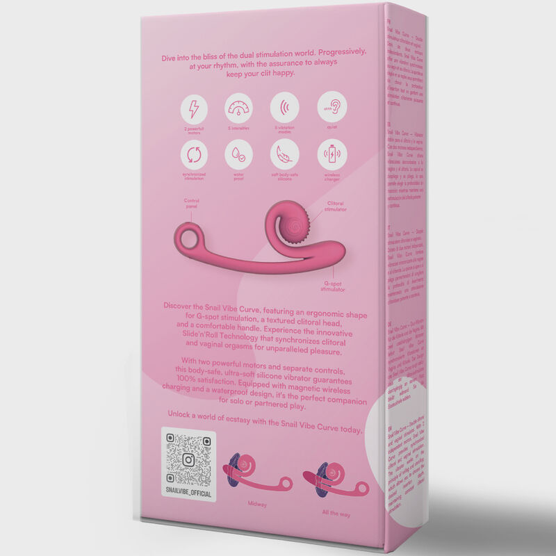 SNAIL VIBE - CURVE VIBRADOR NARANJA - Imagen 3