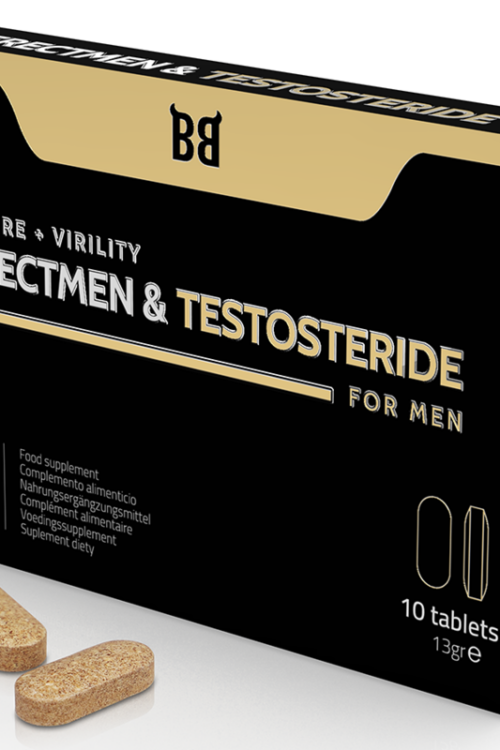 BLACK BULL – ERECTMEN & TESTOSTERIDE POTENCIA Y TESTOSTERONA PARA HOMBRE 10 CÁPSULAS