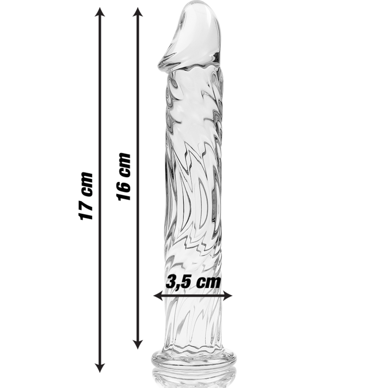 NEBULA SERIES BY IBIZA - MODELO 12 DILDO CRISTAL TRANSPARENTE 17 CM -O- 3.5 CM - Imagen 5