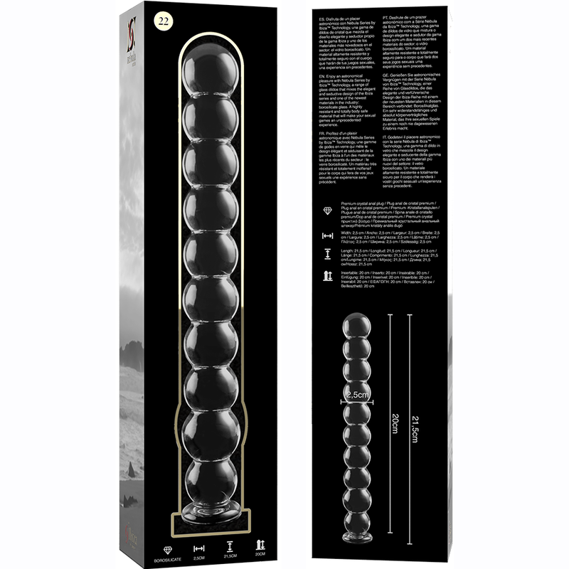 NEBULA SERIES BY IBIZA - MODELO 22 DILDO CRISTAL TRANSPARENTE 21.5 CM -O- 2.5 CM - Imagen 7