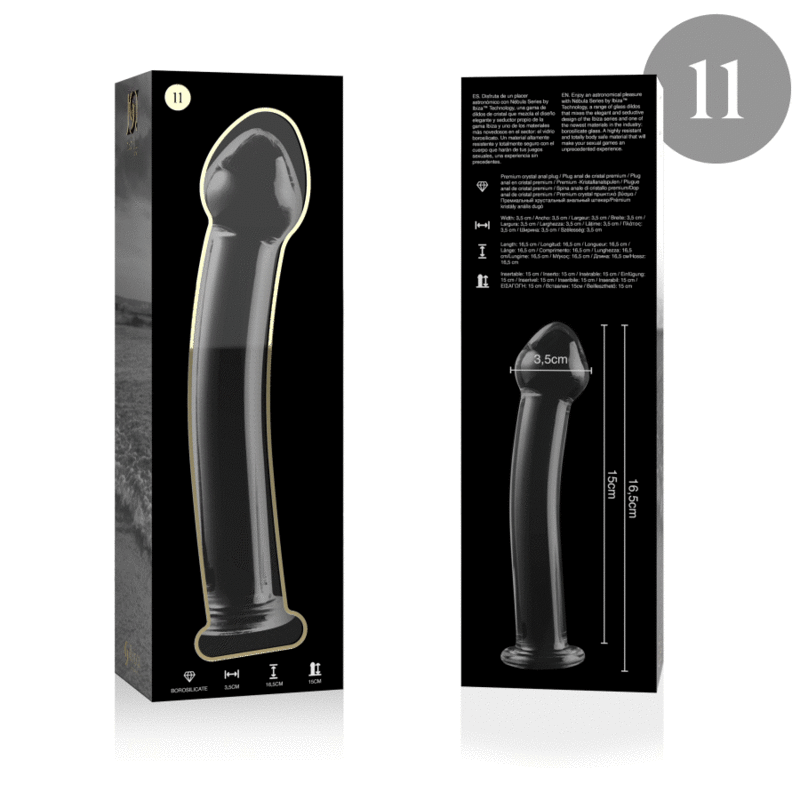 NEBULA SERIES BY IBIZA - MODELO 11 DILDO CRISTAL TRANSPARENTE 16 CM -O- 3 CM - Imagen 4