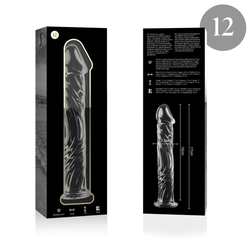 NEBULA SERIES BY IBIZA - MODELO 12 DILDO CRISTAL TRANSPARENTE 17 CM -O- 3.5 CM - Imagen 4