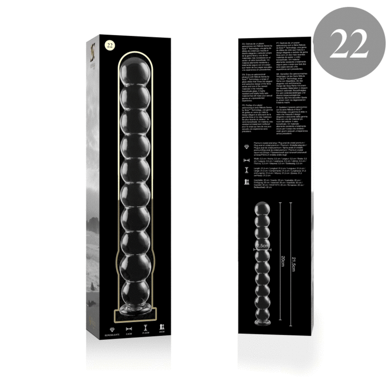 NEBULA SERIES BY IBIZA - MODELO 22 DILDO CRISTAL TRANSPARENTE 21.5 CM -O- 2.5 CM - Imagen 6