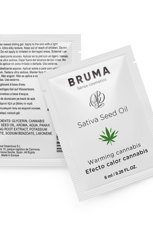 BRUMA – 6 ML GEL DESLIZANTE CON ACEITE DE SEMILLA EFECTO CALOR SABOR CANNABIS