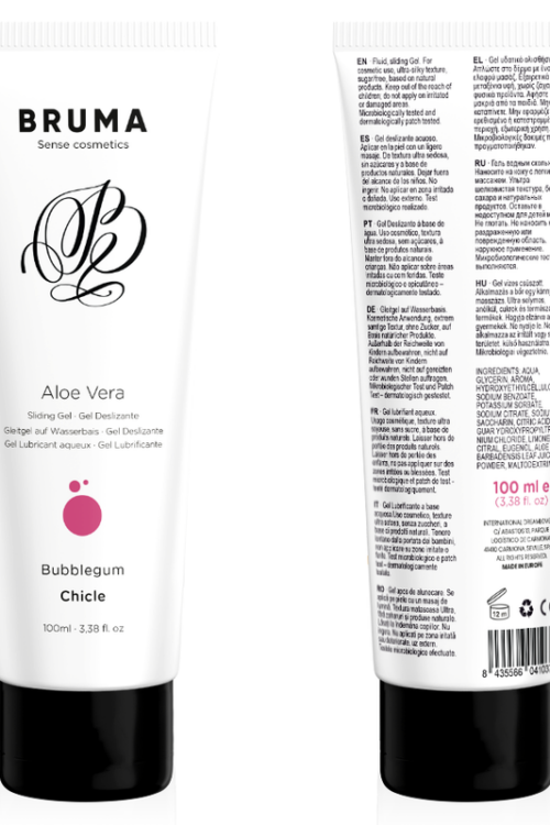 BRUMA – GEL DESLIZANTE CON ALOE VERA SABOR A CHICLE 100 ML