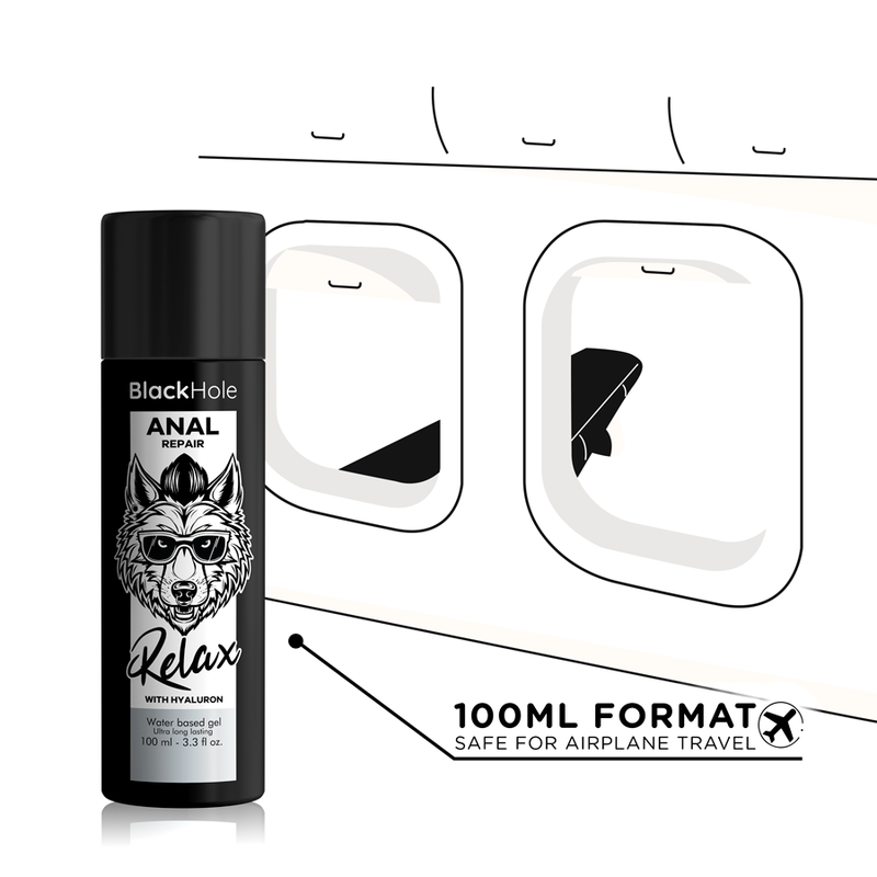 BLACK HOLE - ANAL REPAIR BASE AGUA RELAX CON HYALURON 100 ML - Imagen 7