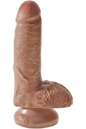KING COCK - PENE REALÍSTICO CON TESTÍCULOS 13.2 CM CARAMELO