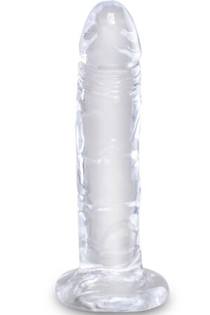 KING COCK - CLEAR PENE REALÍSTICO 15.5 CM TRANSPARENTE