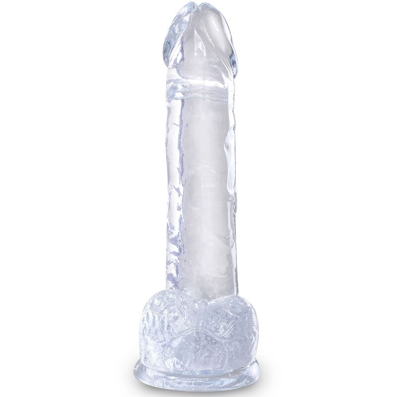 KING COCK - CLEAR PENE REALÍSTICO CON TESTÍCULOS 15.2 CM TRANSPARENTE - Imagen 2