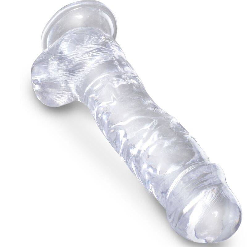 KING COCK - CLEAR PENE REALÍSTICO CON TESTÍCULOS 16.5 CM TRANSPARENTE - Imagen 3