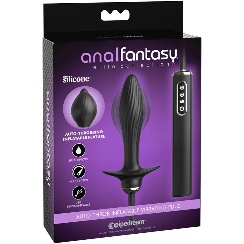 ANAL FANTASY ELITE COLLECTION - AUTO-THROB PLUG ANAL INFLABLE VIBRADOR DE SILICONA