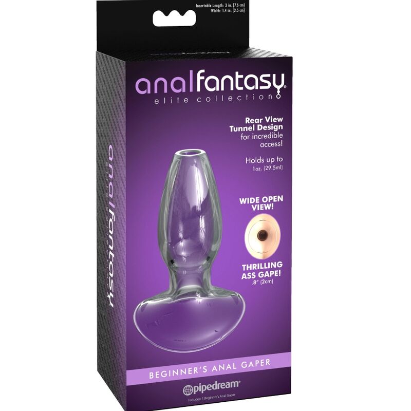 PLUG ANAL DE CRISTAL ERGONÓMICO PARA ESTIMULACIÓN ANAL