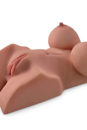 PDX PLUS - TORSO MASTURBADOR FEMENINO DOBLE ENTRADA CARAMELO