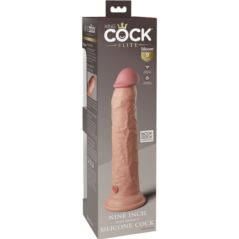 KING COCK - ÉLITE DILDO REALÍSTICO SILICONA 23 CM - Imagen 6