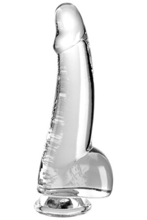 KING COCK - CLEAR DILDO CON TESTÍCULOS 15.2 CM TRANSPARENTE