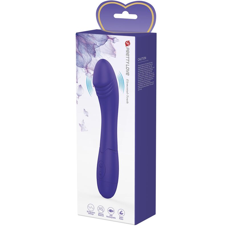 PRETTY LOVE - ELEMENTAL YOUTH DILDO VIBRADOR VIOLETA - Imagen 5