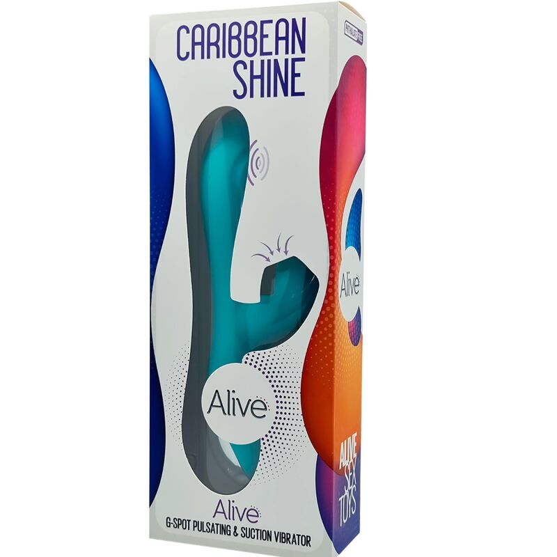 ALIVE - CARIBBEAN SHINE VIBRADOR & SUCCIONADOR AZUL - Imagen 5