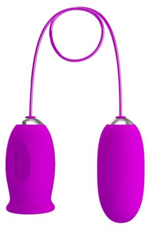 PRETTY LOVE - DAISY HUEVO DUAL VIBRADOR RECARGABLE MORADO