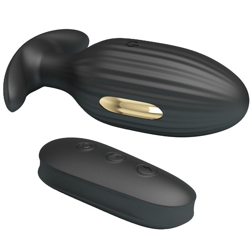 PRETTY LOVE - KELLY PLUG ANAL VIBRADOR RECARGABLE NEGRO - Imagen 4