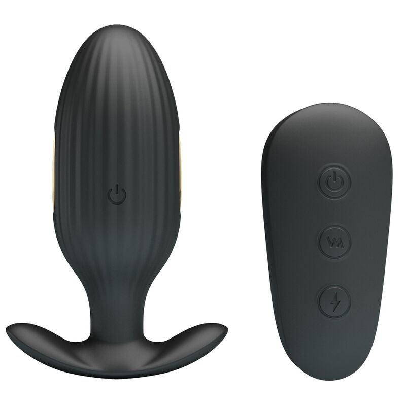 PRETTY LOVE - KELLY PLUG ANAL VIBRADOR RECARGABLE NEGRO - Imagen 9