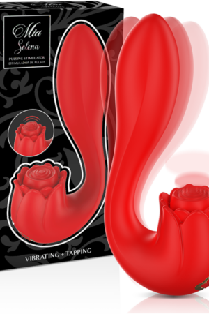 MIA - SELENA ESTIMULADOR VIBRATING + TAPPING ROJO