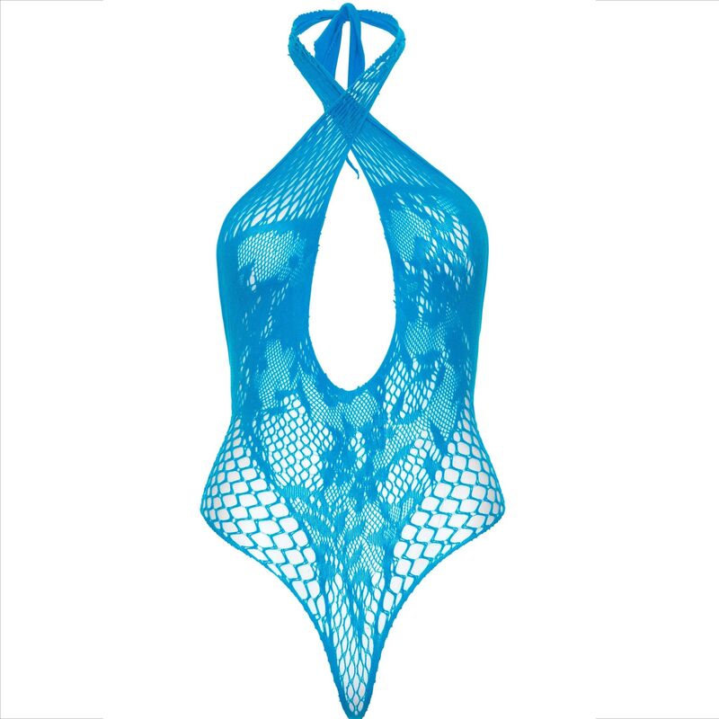 LEG AVENUE - TEDDY HALTER CON ENCAJE AZUL - Imagen 3