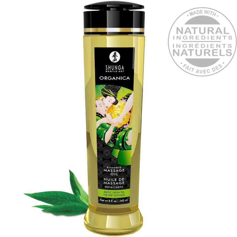 SHUNGA – ACEITE DE MASAJE ORGÁNICO TE VERDE 240 ML