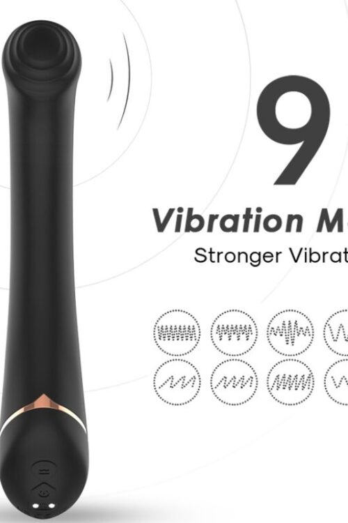 ARMONY – VIBRADOR CABEZA PLANA SILICONA NEGRO