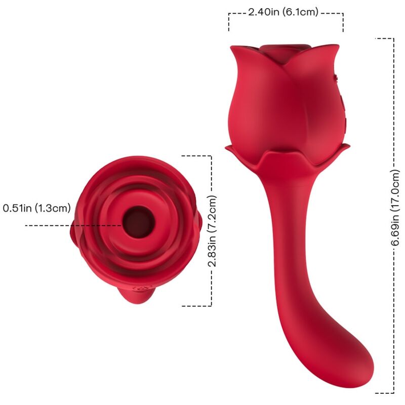 ARMONY - ROSELOVER SUCCIONADOR CLÍTORIS & ESTIMULADOR ROJO - Imagen 4