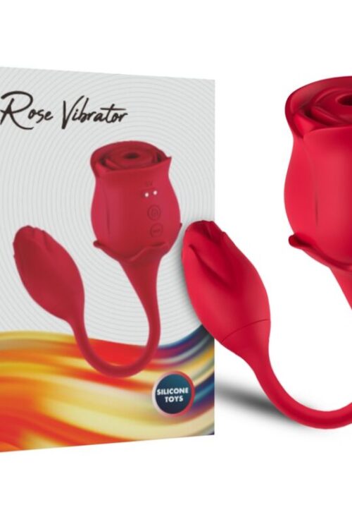 ARMONY – ROSA SUCCIONADOR DE CLÍTORIS & VIBRADOR 10 MODOS ROJO