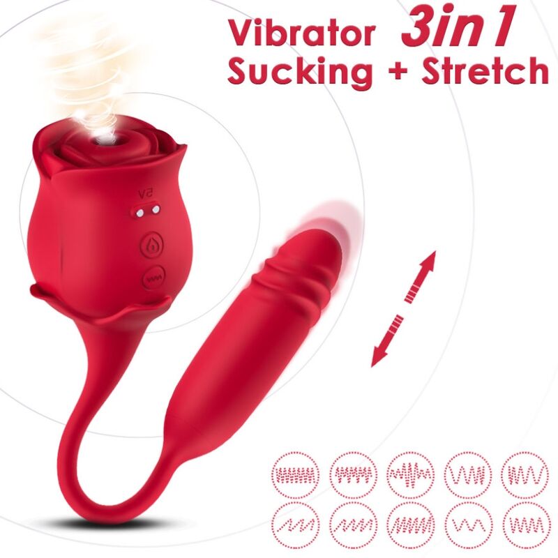 ARMONY - ROSEKNIGTH SUCCIONADOR CLÍTORIS & VIBRADOR ROJO - Imagen 2