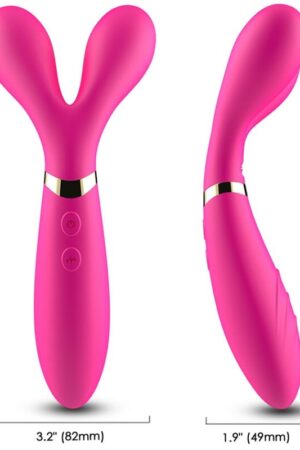 ARMONY - Y-WAND MASAJEADOR & VIBRADOR CABEZA DOBLE FUCSIA