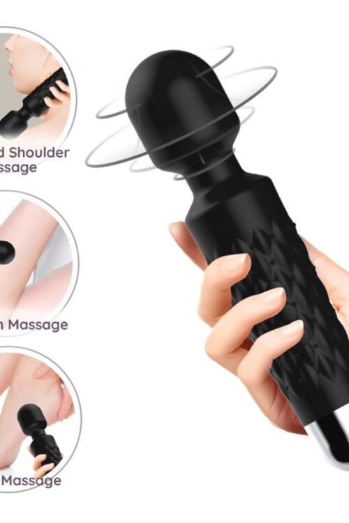 ARMONY – POSTMAN MASAJEADOR & VIBRADOR CABEZA FLEXIBLE NEGRO