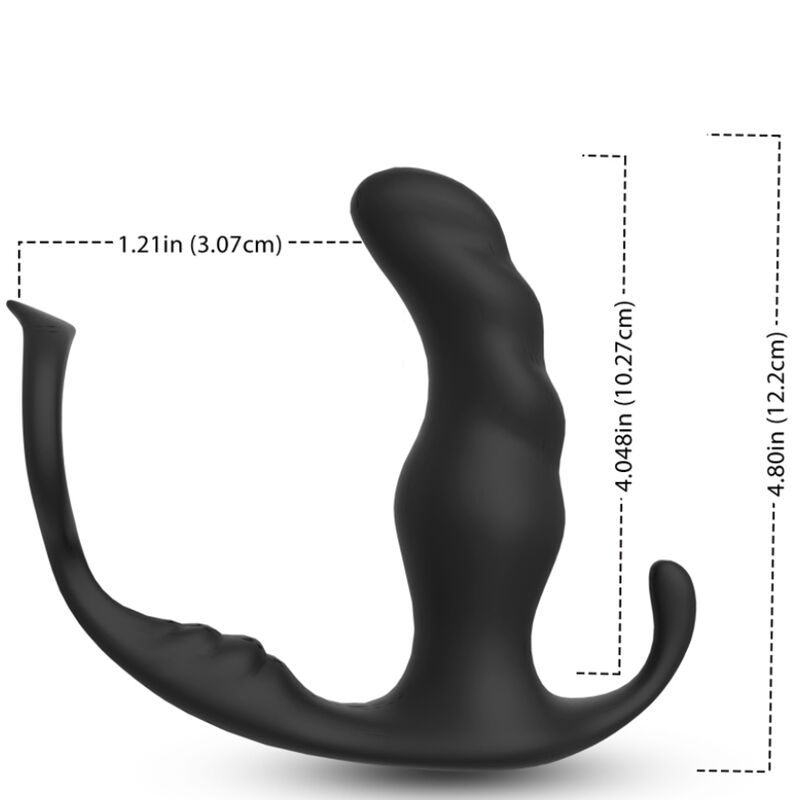 ARMONY - KNIGHT VIBRADOR ANAL PROSTATA & ANILLO CONTROL REMOTO NEGRO - Imagen 4