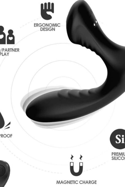 ARMONY – STORM VIBRADOR ANAL PROSTATA & PLUG CONTROL REMOTO NEGRO