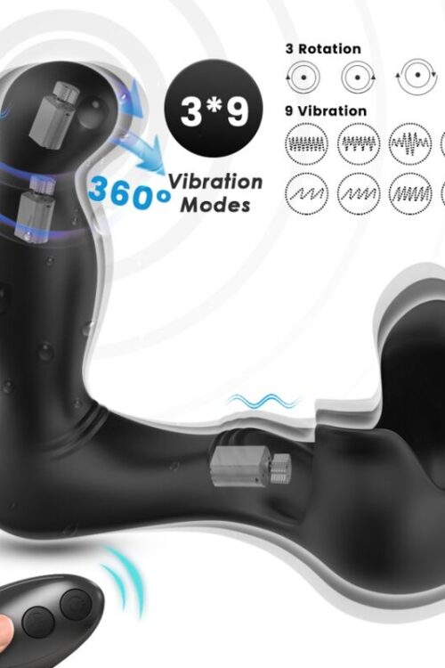 ARMONY – SURROUND VIBRADOR ANAL & ESTIMULADOR TESTÍCULOS CONTROL REMOTO NEGRO