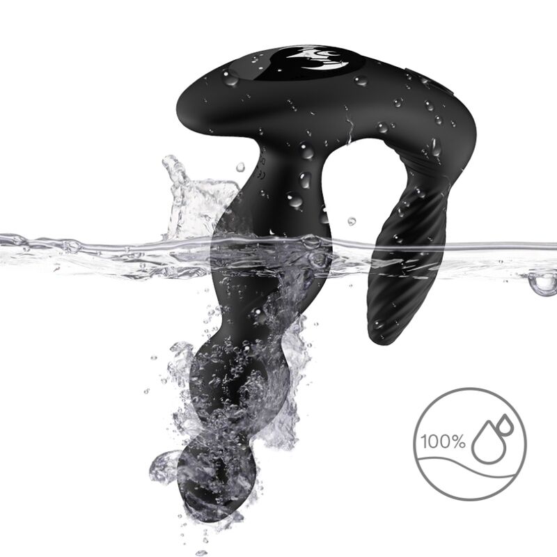 ARMONY - MANFUN VIBRADOR & ESTIMULADOR PLUG ANAL CONTROL REMOTO NEGRO - Imagen 3