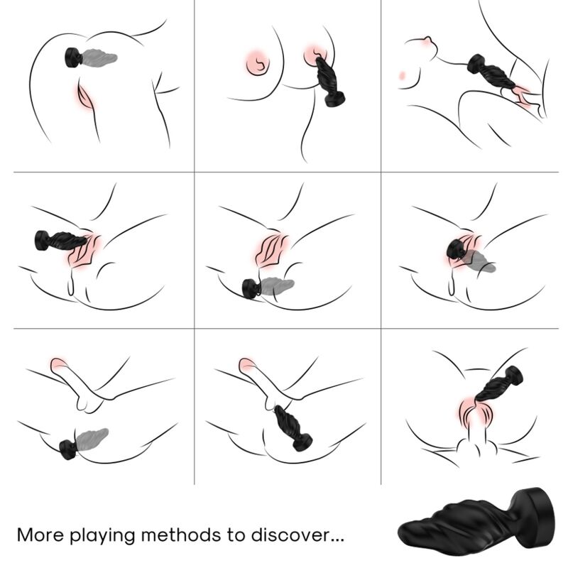 ARMONY - VIBRADOR & PLUG ANAL CONTROL REMOTO NEGRO - Imagen 3