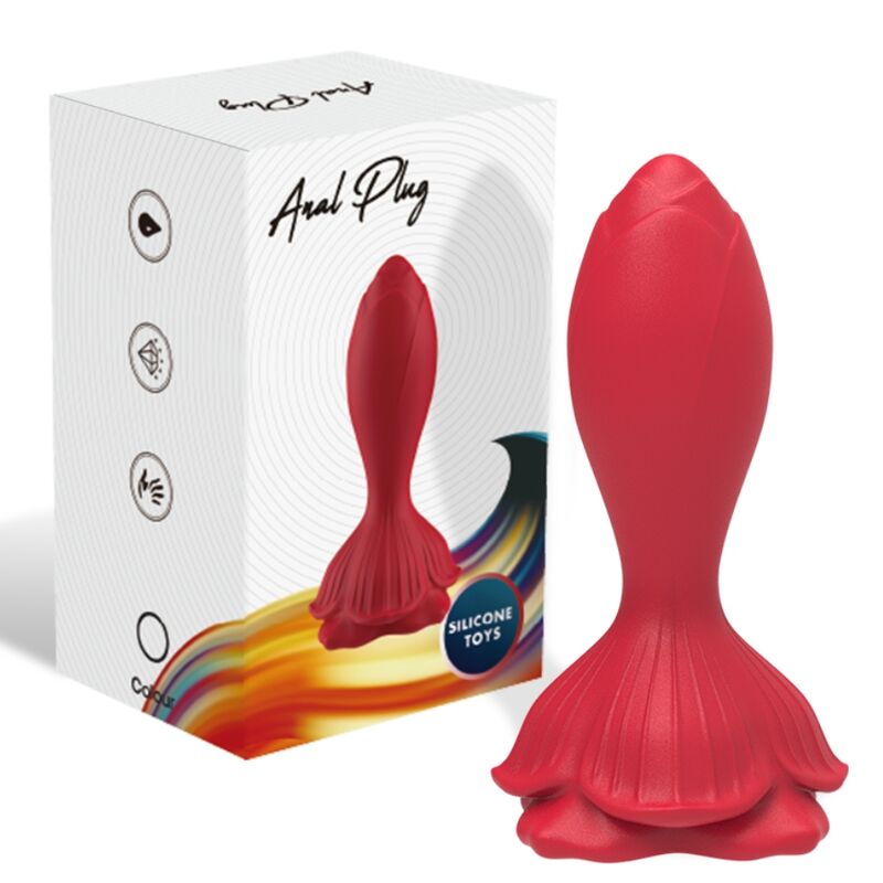 ARMONY - ROSA VIBRADOR & PLUG ANAL PEQUEÑO CONTROL REMOTO ROJO - Imagen 2