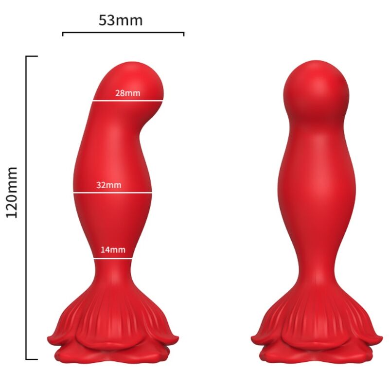 ARMONY - ROSA VIBRADOR & PLUG ANAL CONTROL REMOTO ROJO - Imagen 5